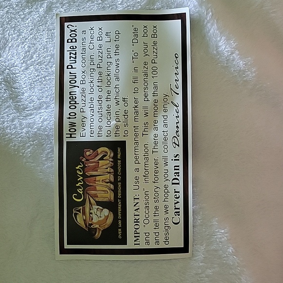 Brand new Carver Dan cat puzzle box - Picture 3 of 7